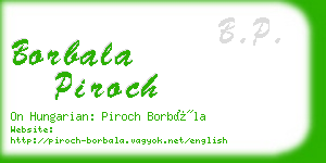 borbala piroch business card